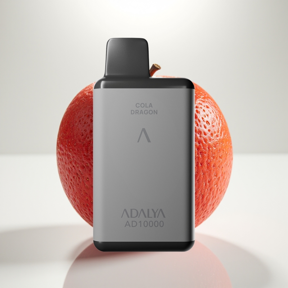 Adalya AD 10000 Puffs Disposable Vape Priestorovo šedá, Kolový Drak – 14 ml, 2% nikotín, USB-C, 650 mAh