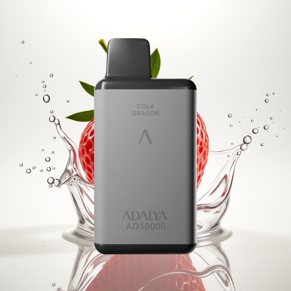 Adalya AD 10000 Puffs Jednorázová E-cigareta – Priestorovo sivá, Jahodová príchuť, 14 ml, 2% nikotínu, 650 mAh