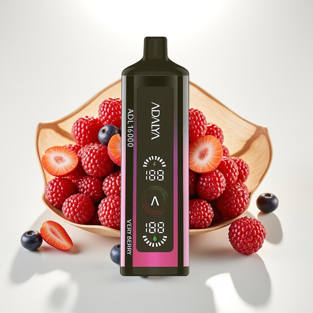 Adalya ADL 16000 PRO Puffs Disposable Vape Very Berry, 16 000 ťahov, 25ml náplň, 2% nikotín, USB-C