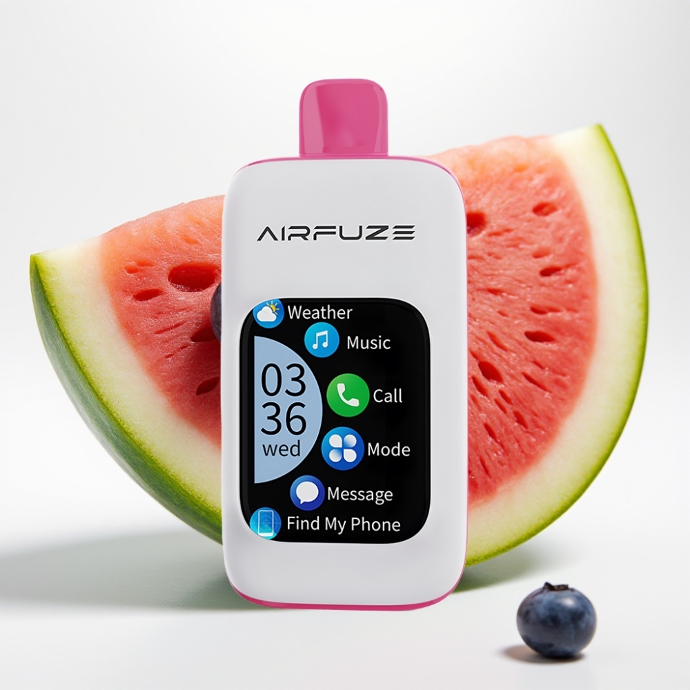 AirFuze Smart 30000 Puffs Disposable Pod – 5% Nikotín, 900mAh Batéria, Typ-C – Čučoriedka Vodný Melón