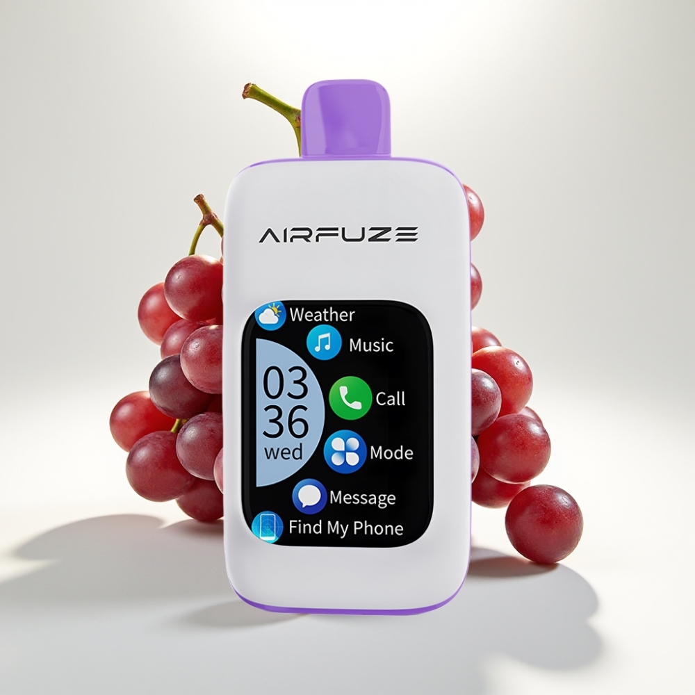 AirFuze Smart 30000 Puffs Disposable Pod – 5% nikotín, 900mAh batéria, typ-C, Hroznový výbuch