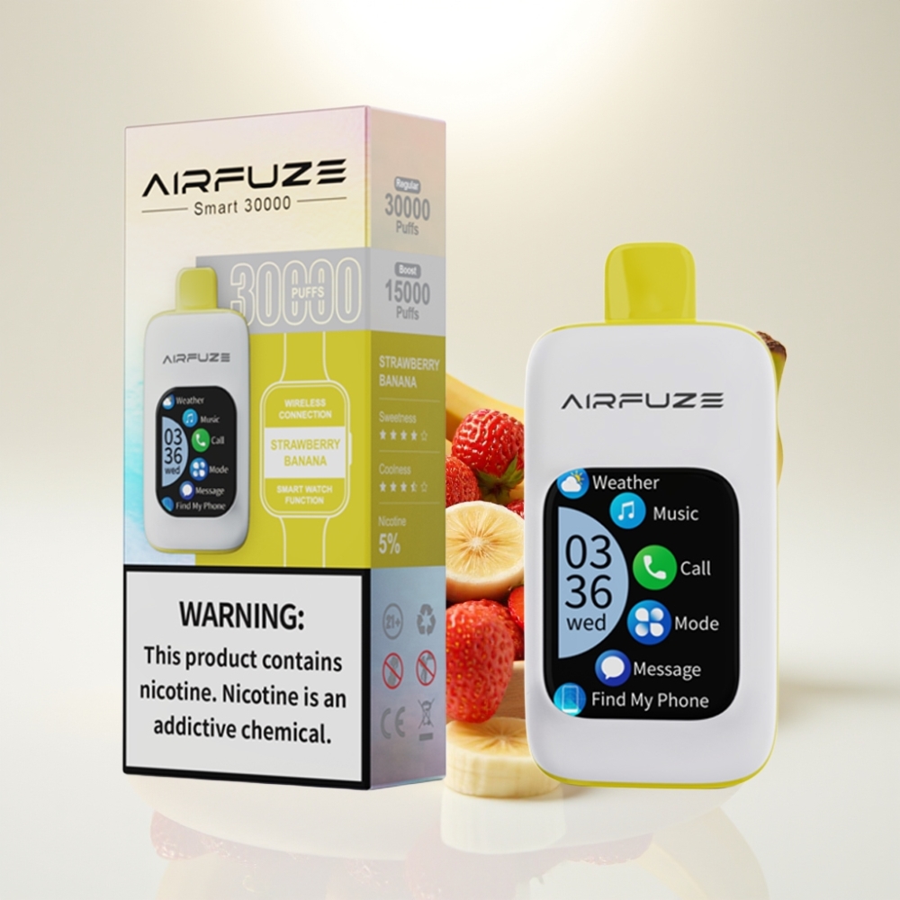AirFuze Smart 30000 Pufov Disposable Pod Jahoda-Banán, 5% nikotín, 900mAh, Type-C