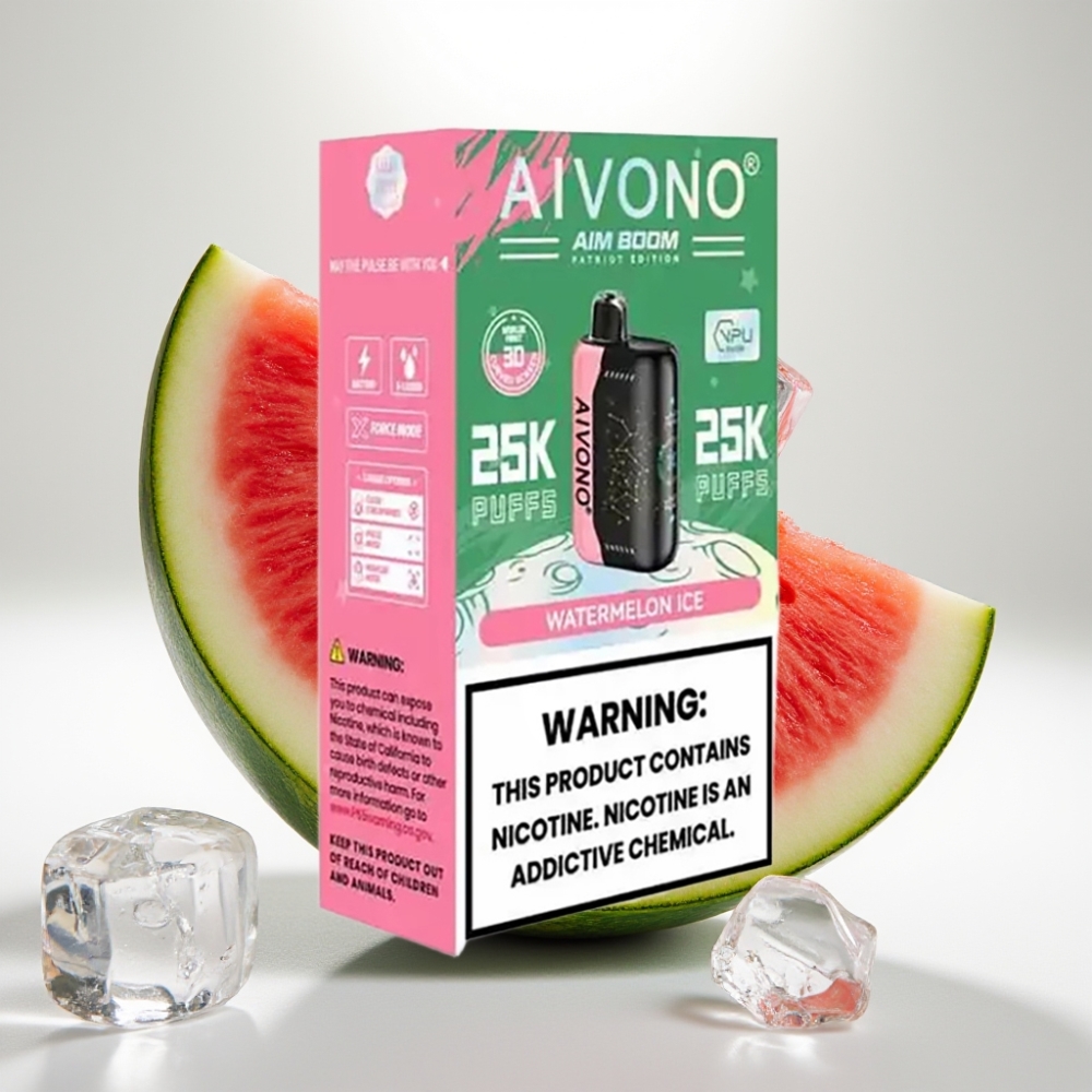 Aivono AIM BOOM 25000 Puffs 0%/2%/3%/5% Nikotín, 28ml, 650mAh, Typ-C, Vodný melón Ľad