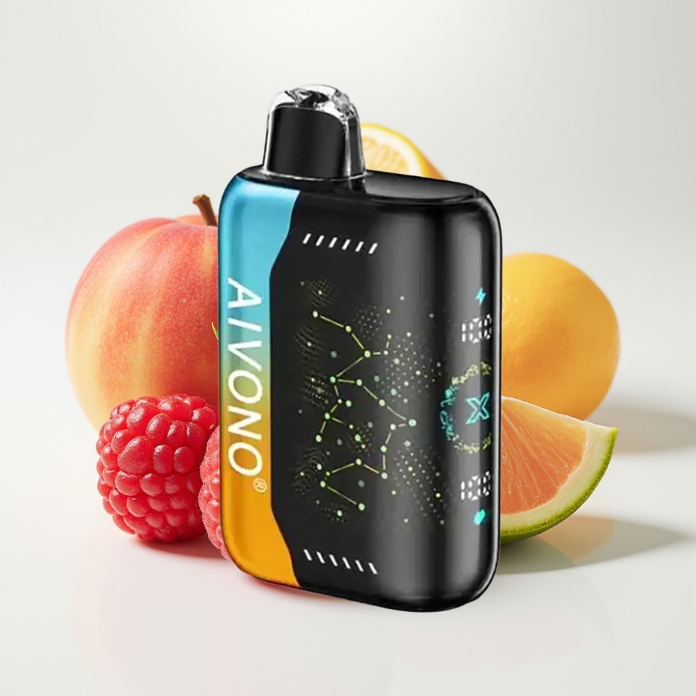 Aivono AIM BOOM 25000 Puffs – 0-5% Nikotín, 28ml, 650mAh, Malina Broskyňa Citróna