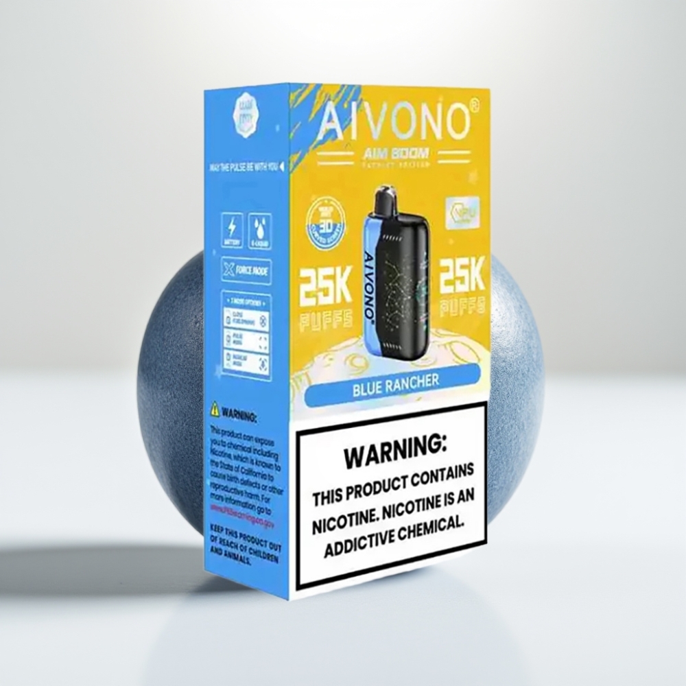 Aivono AIM BOOM 25000 Puffs 0%-5% Nikotín, 28ml, 650mAh, Modrá Rancher