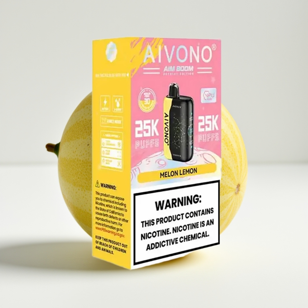 Aivono AIM BOOM 25000 Puffs Disposable Vape Melón Citrón, 28ml, 650mAh, Typ-C