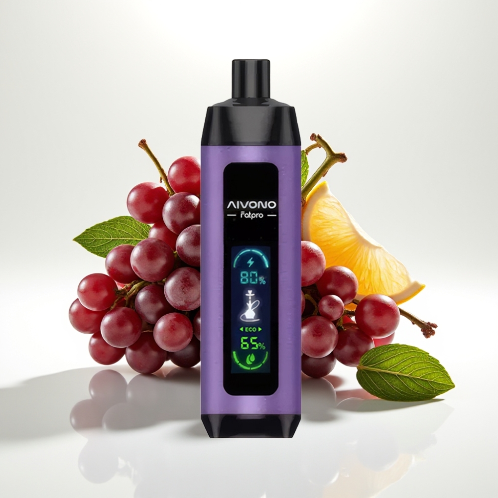 Aivono AIM FATPRO 22000 Puffs 0%,2%,3%,5% Nikotín, 28ml E-liquid, 10 Príchutí, Hroznová Mätová