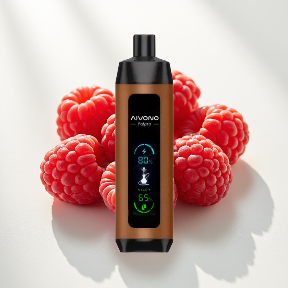 Aivono AIM FATPRO 22000 Puffs – 0%,2%,3%,5% Nikotín, 28ml E-liquid, 10 príchutí, 600mAh, 0.6 ohm Mesh Coil, Čerešňová Malina