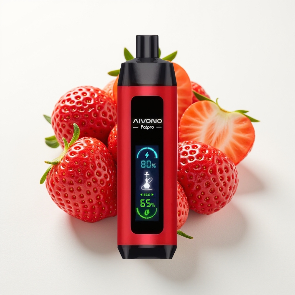 Aivono AIM FATPRO 22000 Puffs – 28ml, 600mAh, 0.6 ohm, Jahodový Punch