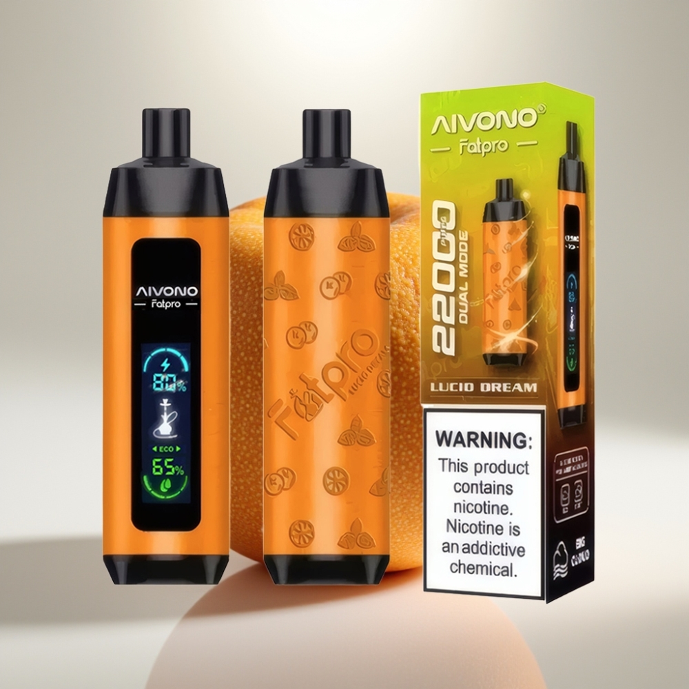 Aivono AIM FATPRO 22000 Puffs – 28ml E-kvapalina, 0,6 ohm Mesh Cievka, 10 Príchuť, 600mAh Batéria, Eco/Boost Režimy