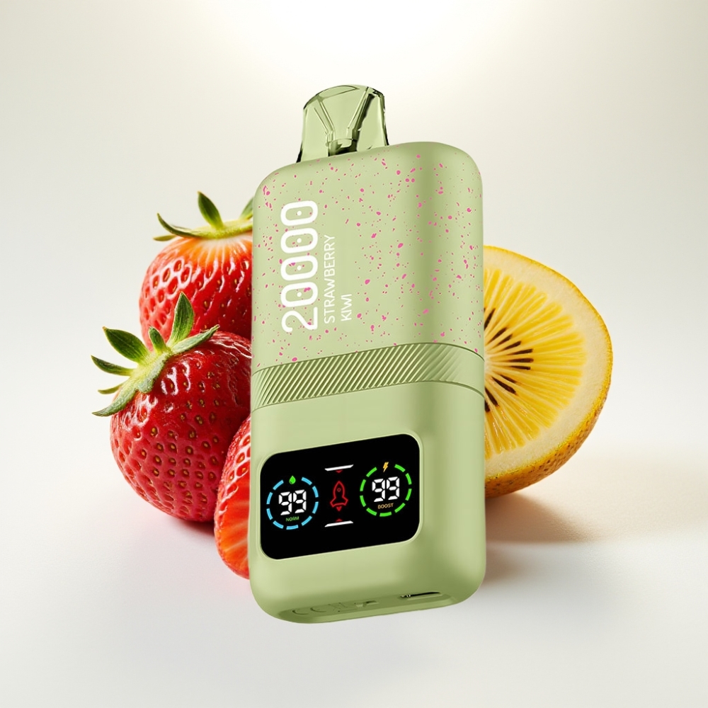 Aivono AIM MAGIC 20000 Puffs – 26ml, Duálne Mesh Cievky, LCD displej, Typ-C, Jahoda-Kívi