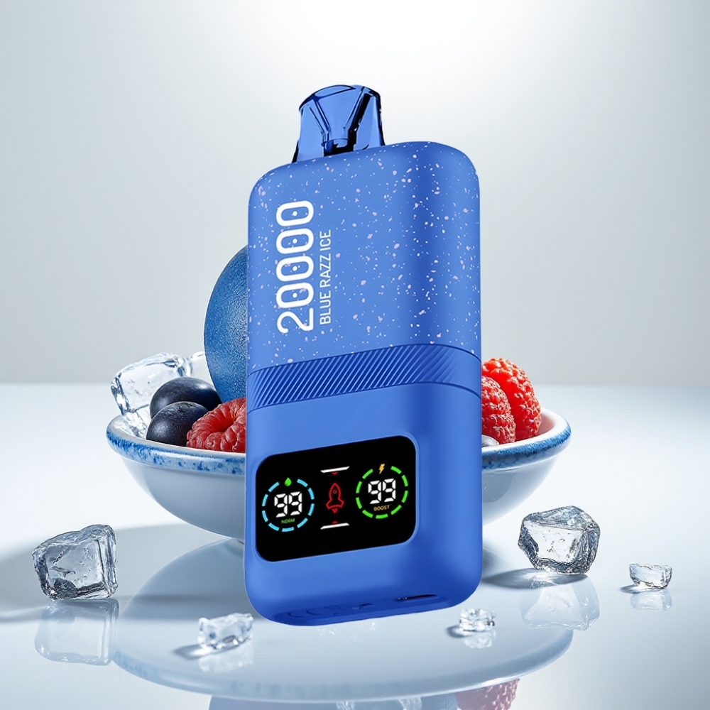 Aivono AIM MAGIC 20000 Puffs – 26ml E-kvapalina, Dual Mesh Cievky, LCD displej, Typ-C nabíjanie, 600mAh Batéria, Modrá malina s ľadom