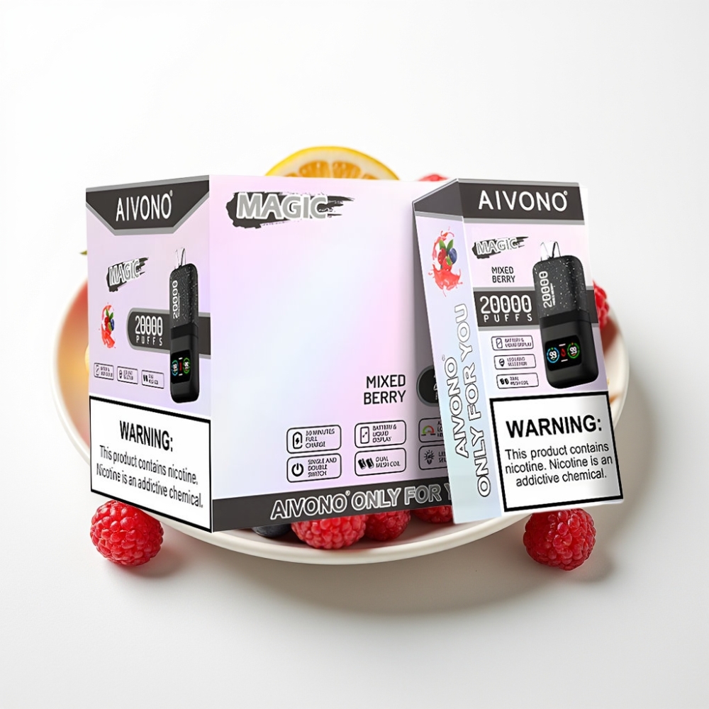 Aivono AIM MAGIC 20000 Puffs – 26ml, Typ-C, 600mAh, Dvojité Mesh Cievky, Zmiešané Bobule