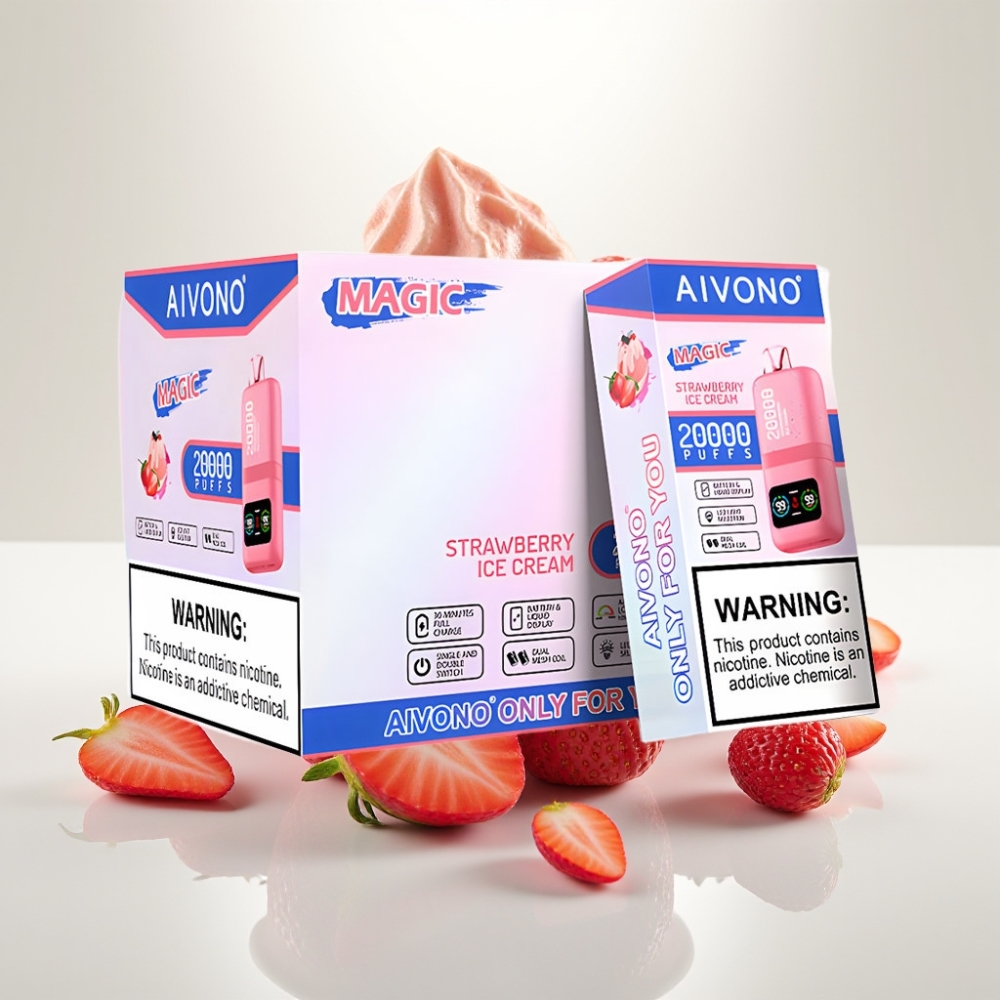 Aivono AIM MAGIC 20000 Puffs – 26ml, Typ-C, 600mAh, jahodová zmrzlina