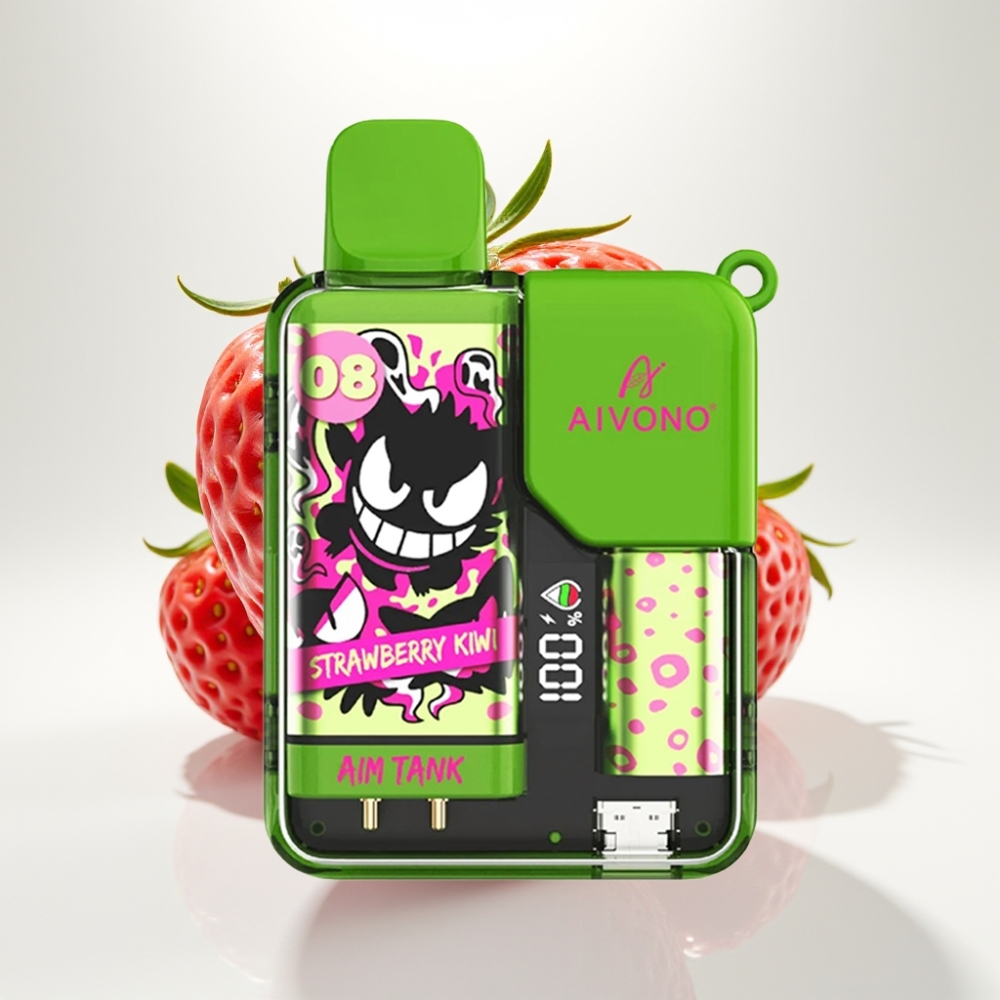 Aivono AIM-TANK 9500 Puffs – 18ml, 650mAh, LCD, 0-5% Nikotín, Jahoda Kiwi