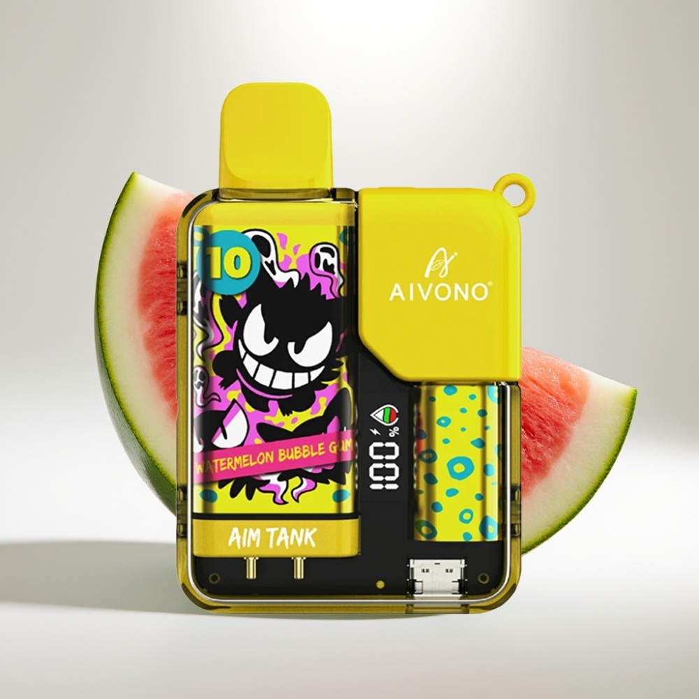 Aivono AIM-TANK 9500 Puffs – 18ml, 650mAh, LCD, 1.2ohm, Vodový Melón Žuvačka