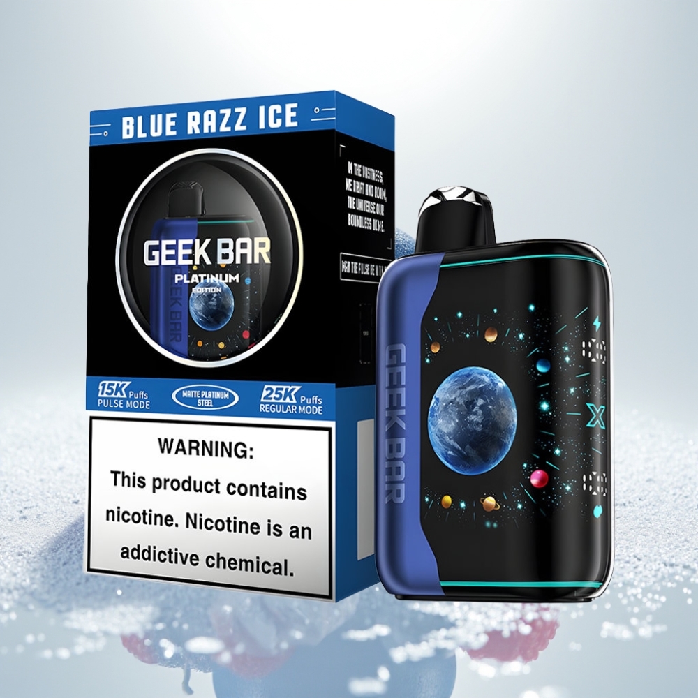GEEK BAR Platinum Edition 25000 Puffs, 20mL, 2% nikotín, Modrá Malina Ľadová