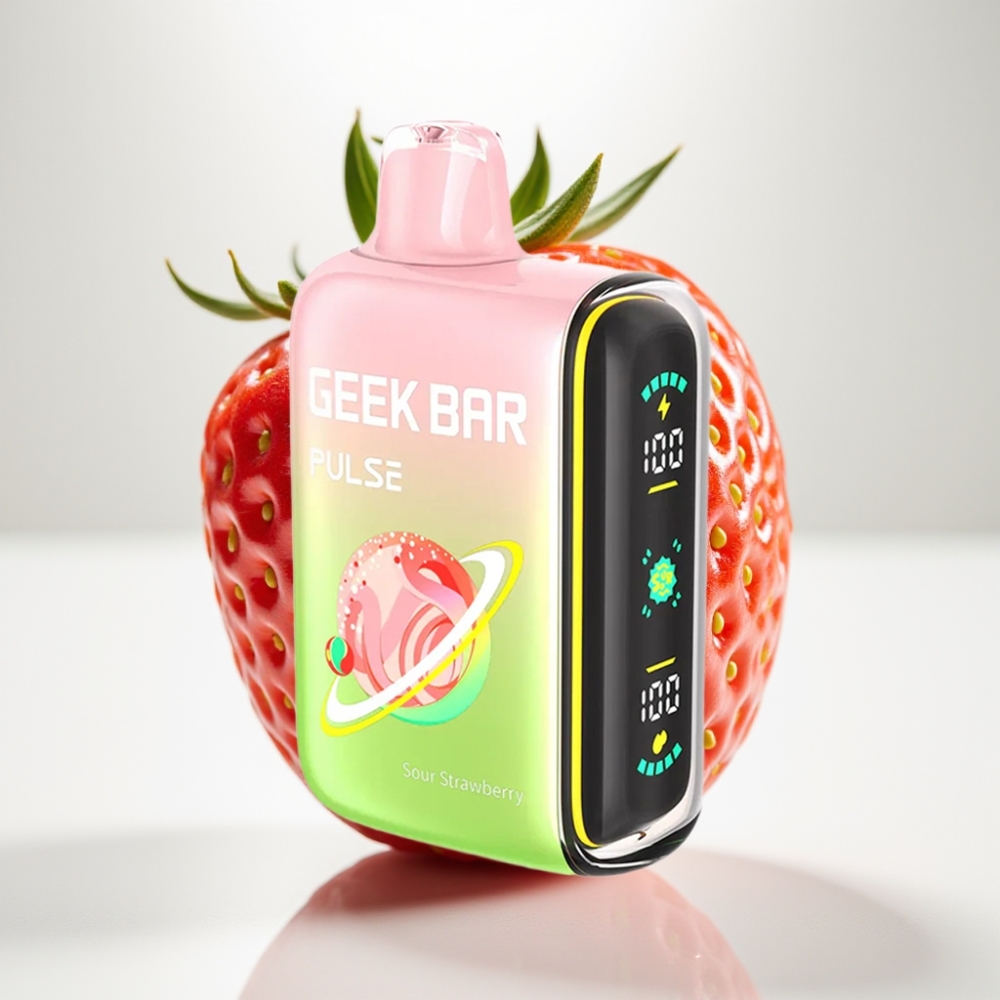 GEEK BAR Pulse 15000 Puffs Disposable Vape Kyslá Edícia – 16ML, 5% Nikotín, USB-C