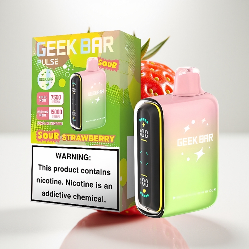 GEEK BAR Pulse 15000 Puffs Disposable Vape Kyslá Edícia – 16ML, 5% Nikotín, USB-C