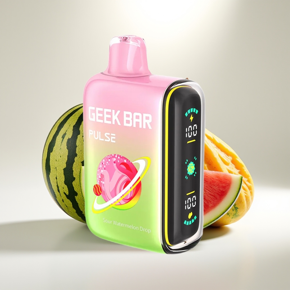 GEEK BAR Pulse 15000 Puffs Disposable Vape Kyslá Edícia – 16ML, 5% Nikotín, USB-C