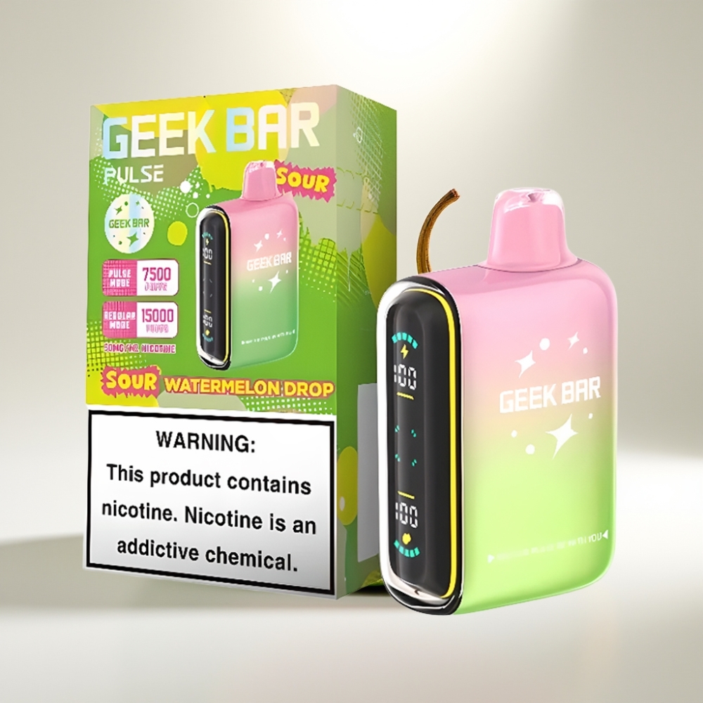 GEEK BAR Pulse 15000 Puffs Disposable Vape Kyslá Edícia – 16ML, 5% Nikotín, USB-C