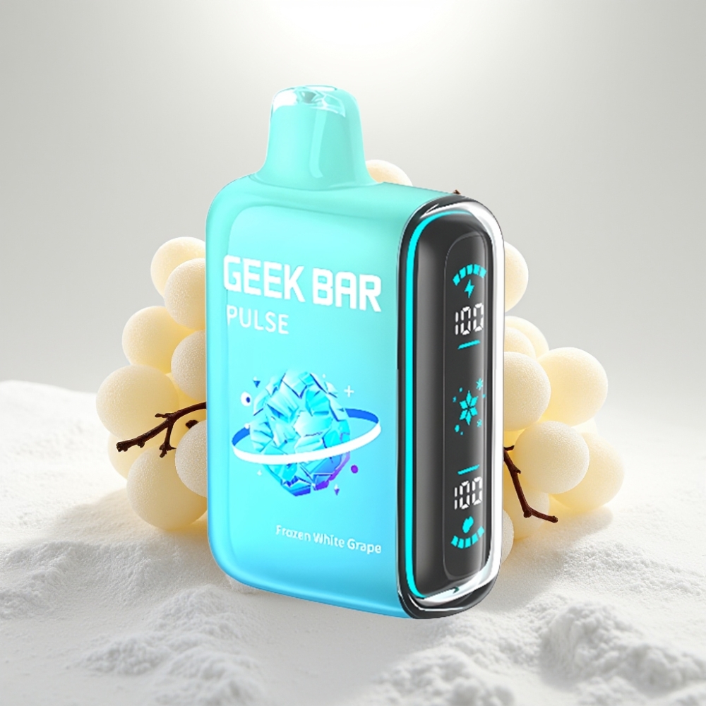 GEEK BAR Pulse 15000 Puffs Disposable Vape Mrazená Edícia – 16ML, 5%, Nastaviteľný prietok vzduchu