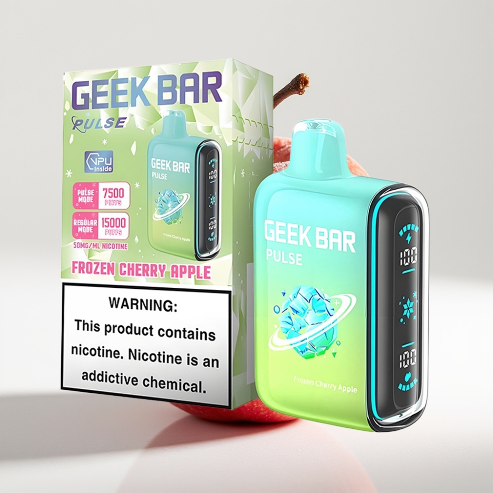 GEEK BAR Pulse 15000 Puffs Disposable Vape Mrazená Edícia – 16ML, 5%, Nastaviteľný prietok vzduchu