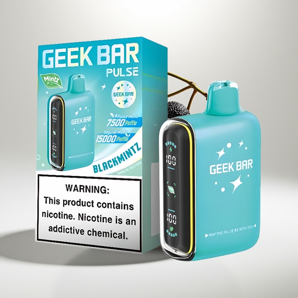 Geek Bar Pulse 15000 Puffs Mintová Edícia – 16ML, 5% Nikotín, Nastaviteľný Prietok Vzduchu