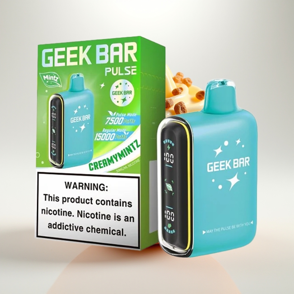 Geek Bar Pulse 15000 Puffs Mintová Edícia – 16ML, 5% Nikotín, Nastaviteľný Prietok Vzduchu