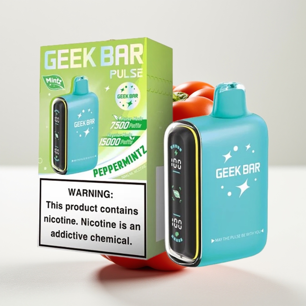 Geek Bar Pulse 15000 Puffs Mintová Edícia – 16ML, 5% Nikotín, Nastaviteľný Prietok Vzduchu