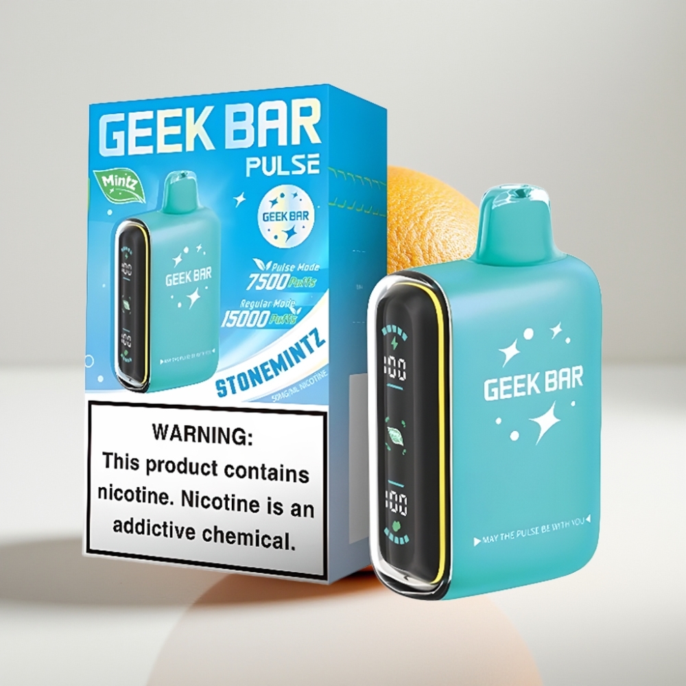 Geek Bar Pulse 15000 Puffs Mintová Edícia – 16ML, 5% Nikotín, Nastaviteľný Prietok Vzduchu