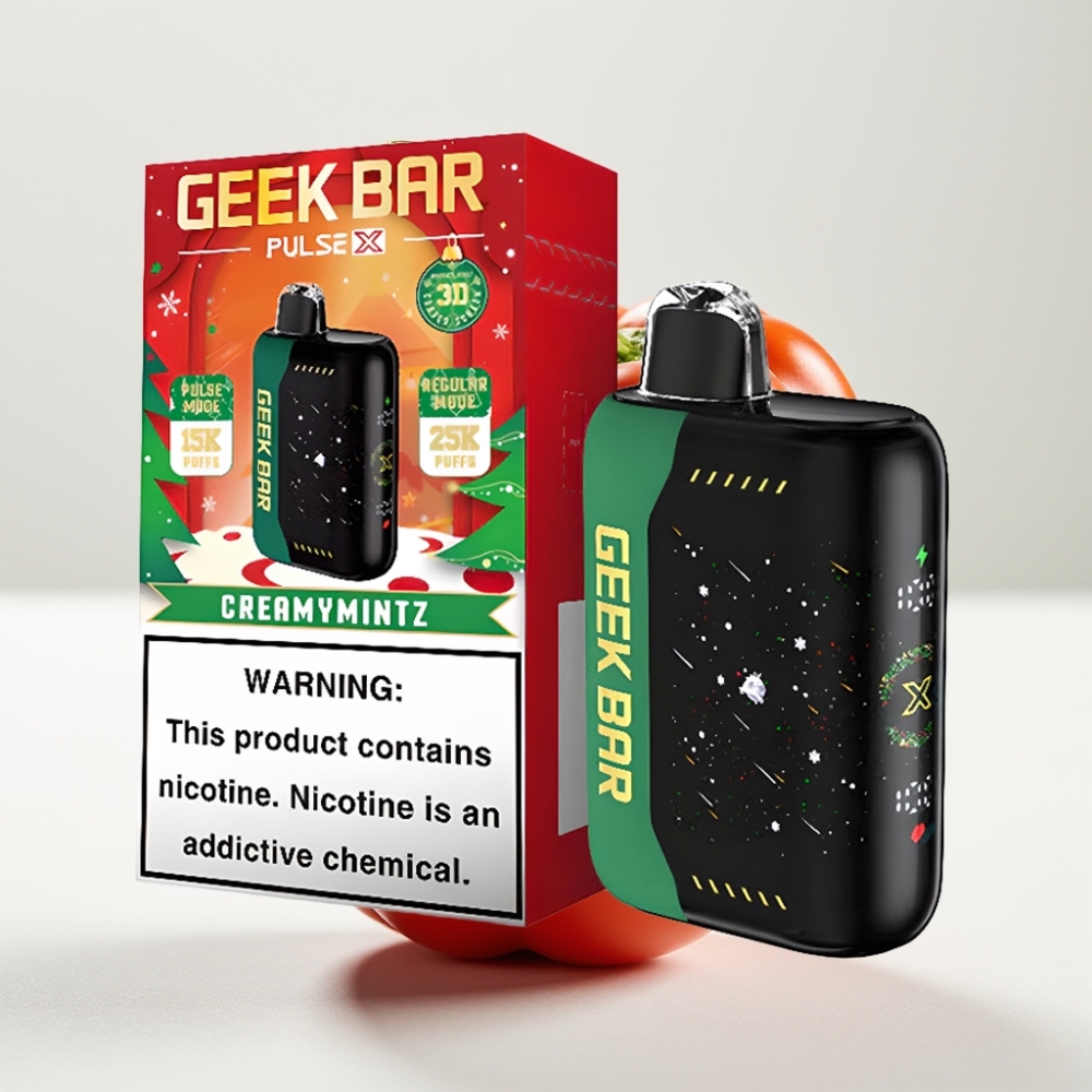 Geek Bar Pulse X 25000 Puffs – 25000 Záhľukov, 18mL Tekutiny, 0-5% Nikotínu, Vianočná Edícia
