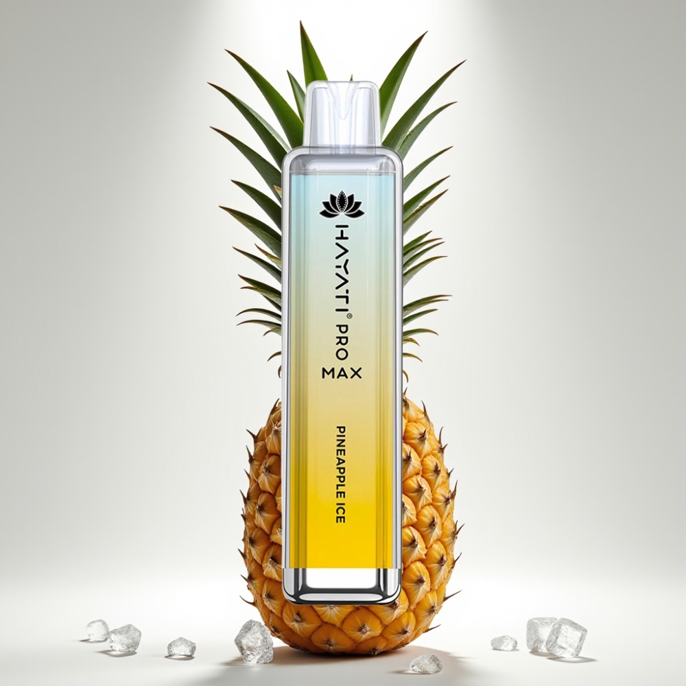Hayati Pro Max 4000 Puffs Disposable Vape Ananásový ľad, 2ml/10ml, 1400mAh, 5% Nikotín Hayati Pro Max 4000 Puffs Disposable Vape Ananásový ľad, 2ml/10ml, 1400mAh, 5% Nikotín