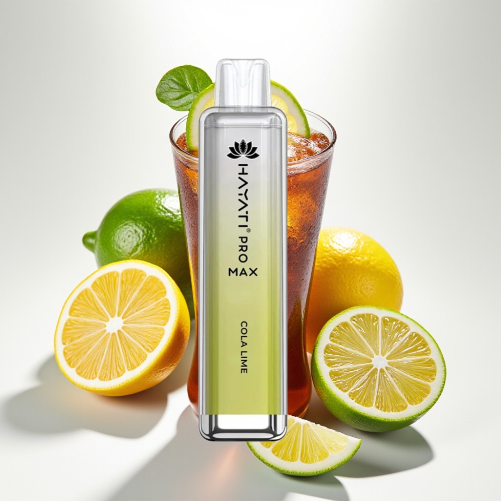 Hayati Pro Max 4000 Puffs Disposable Vape Cola Limeta – 2%/5% Nikotín, 1400mAh Batéria, 2ml Nádoba s 10ml Auto Dopĺňaním Hayati Pro Max 4000 Puffs Disposable Vape Cola Limeta – 2%/5% Nikotín, 1400mAh Batéria, 2ml Nádoba s 10ml Auto Dopĺňaním