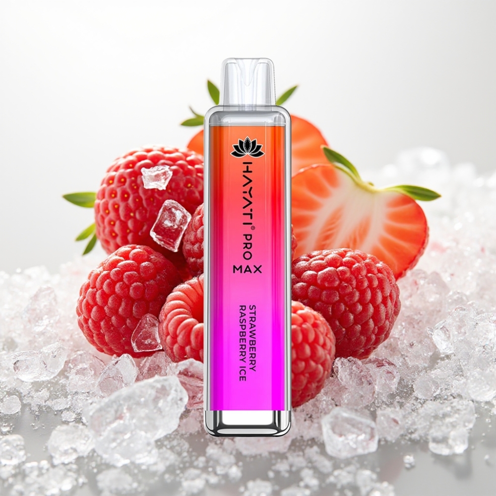 Hayati Pro Max 4000 Puffs Disposable Vape Jahoda Malina Ľadová, 1400mAh, 2ml/10ml, 5% Nikotín Hayati Pro Max 4000 Puffs Disposable Vape Jahoda Malina Ľadová, 1400mAh, 2ml/10ml, 5% Nikotín
