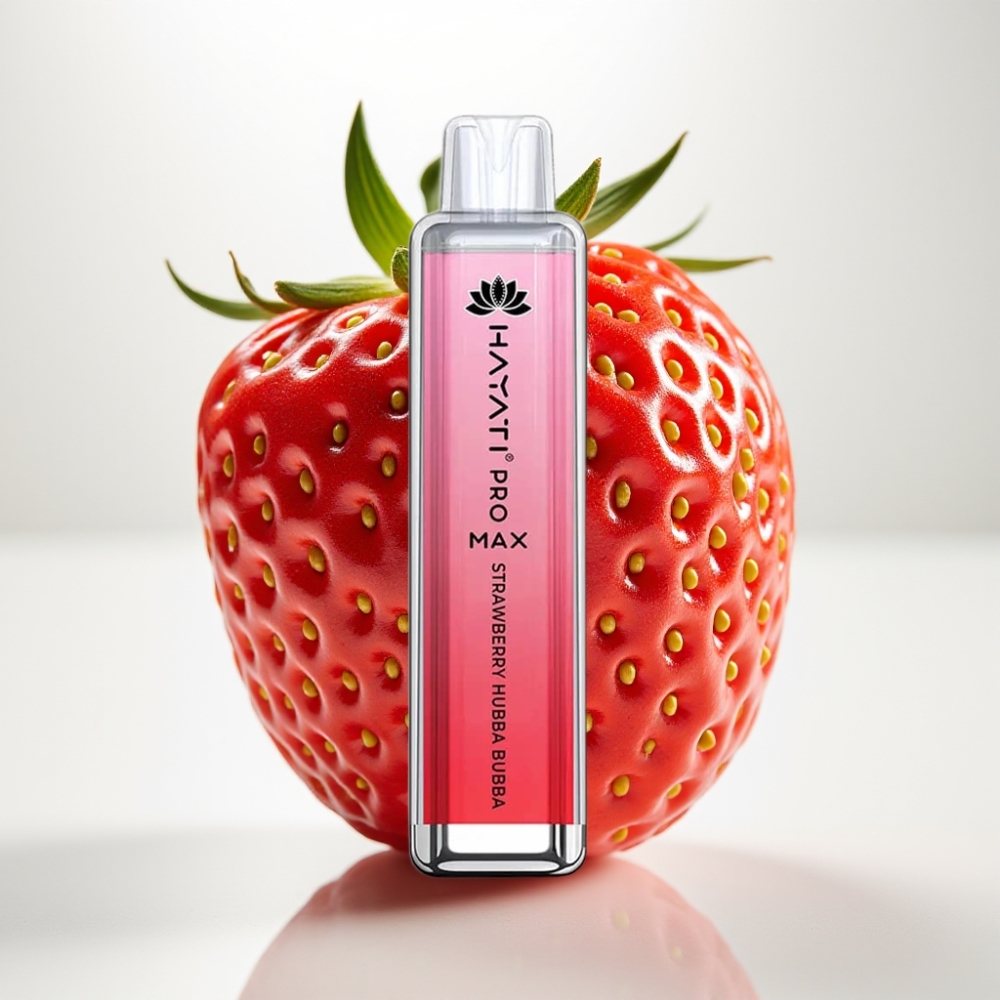 Hayati Pro Max 4000 Puffs Disposable Vape Jahodová Hubba Bubba, 2ml/10ml, 2%/5% Nikotín, 1400mAh Hayati Pro Max 4000 Puffs Disposable Vape Jahodová Hubba Bubba, 2ml/10ml, 2%/5% Nikotín, 1400mAh