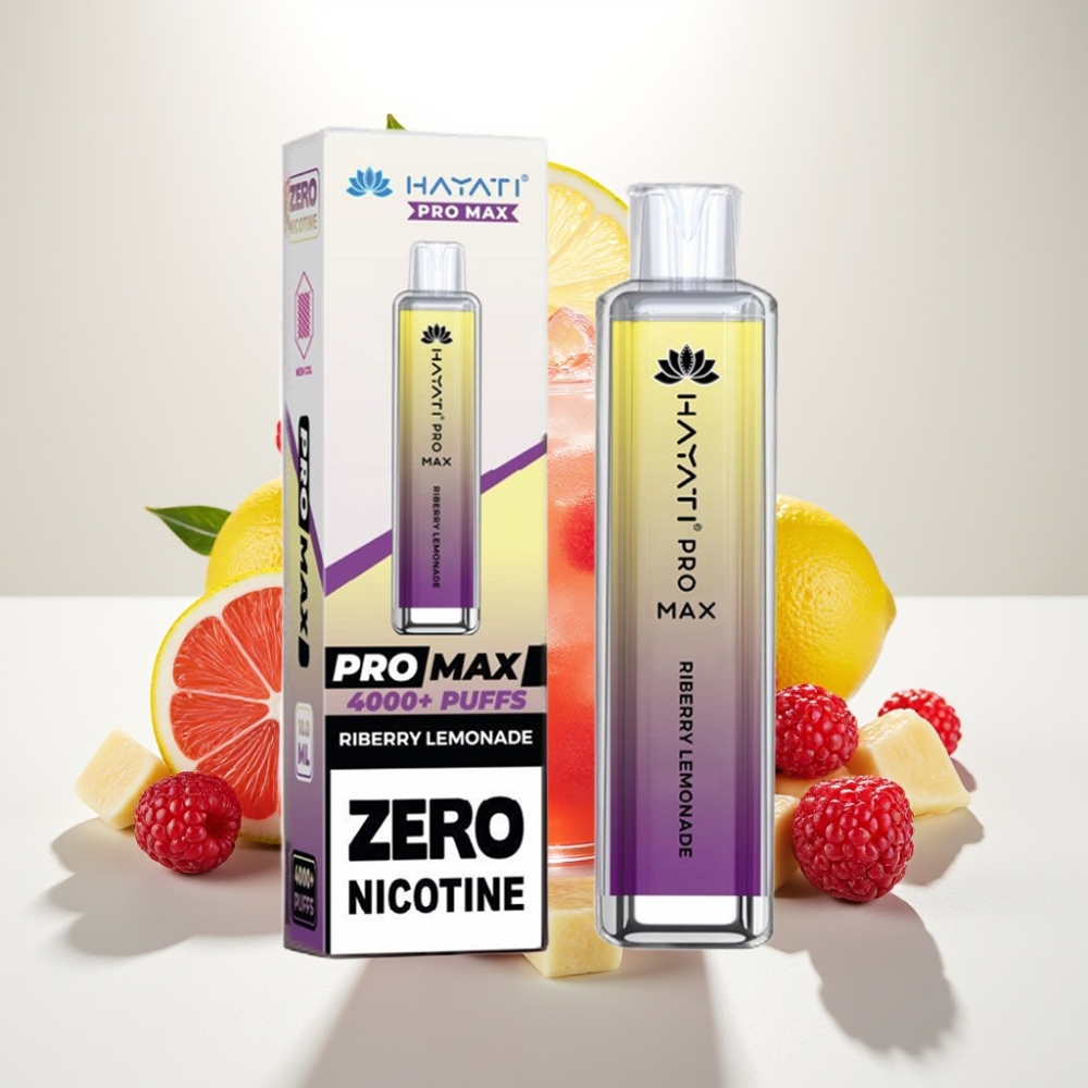 Hayati Pro Max 4000 Puffs Disposable Vape Malinová Limonáda – 1400mAh, 2ml/10ml, Dual 1.1 Ohm Mesh Coil