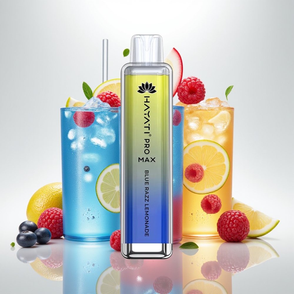 Hayati Pro Max 4000 Puffs Disposable Vape Modrý Malinový Limonádový 2ml/10ml, 1400mAh, 5% Nikotín