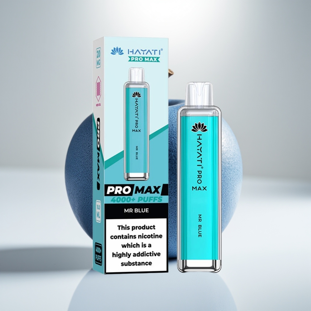 Hayati Pro Max 4000 Puffs Disposable Vape Pán Modrý – 2ml/10ml, 1400mAh, 4000 potiahnutí