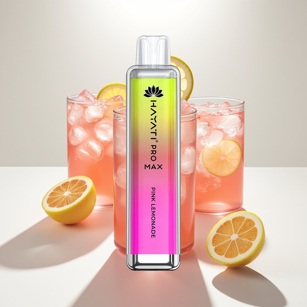 Hayati Pro Max 4000 Puffs Disposable Vape Ružová Limonáda – 2%/5% Nikotín, 1400mAh, 4000 potiahnutí, TPD