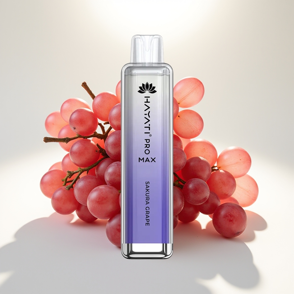 Hayati Pro Max 4000 Puffs Disposable Vape Sakura Hrozno – 4000 potiahnutí, 1400mAh batéria, 2ml nádrž