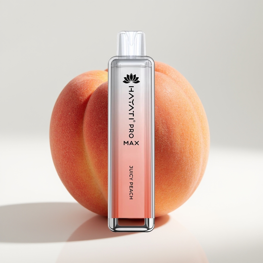 Hayati Pro Max 4000 Puffs Disposable Vape Šťavnatá Broskyňa, 2ml/10ml, 1400mAh, 2%/5% Nikotín