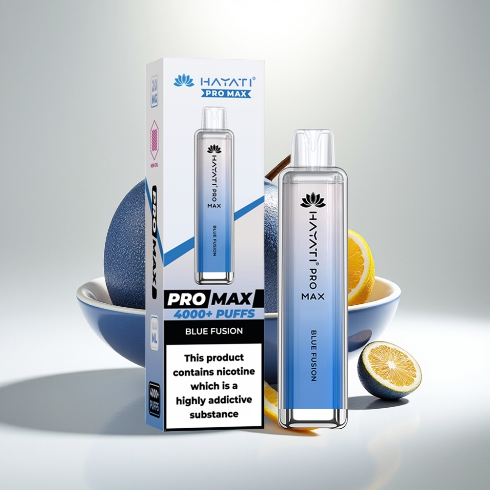 Hayati Pro Max 4000 Puffs Jednorázová E-cigareta Modrá Fúzia – 2ml/10ml, 1400mAh, 4000 potiahnutí, 2%/5% nikotín
