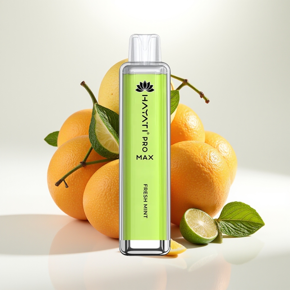 Hayati Pro Max 4000 Puffs Jednorázová E-cigareta – Čerstvá Mäta, 2ml/10ml, 1400mAh, 2%/5% Nikotín