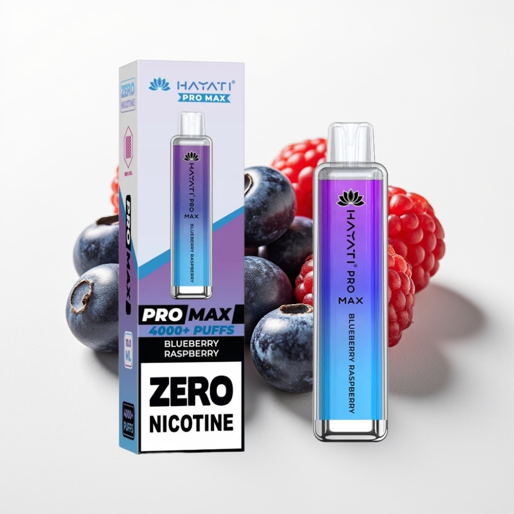 Hayati Pro Max 4000 Puffs Jednorázová E-cigareta Čučoriedka Malina, 2%/5% Nikotín, 1400mAh, 2ml/10ml