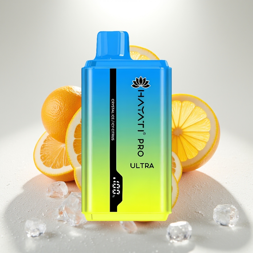 Hayati Pro Ultra 15000 Puffs – 850mAh, 2×12ml, 2%, Kryštálový ľad a Sladký Citrus
