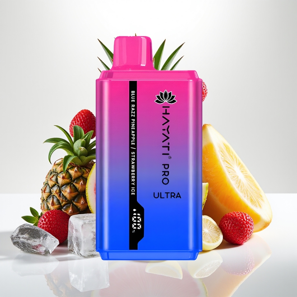Hayati Pro Ultra 15000 Puffs 850mAh 2×12ml 2% Modrá Malina Ananás Jahoda Ľad Hayati Pro Ultra 15000 Puffs 850mAh 2×12ml 2% Modrá Malina Ananás Jahoda Ľad