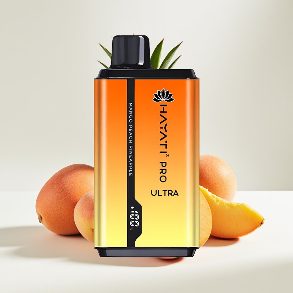 Hayati Pro Ultra 15000 Puffs – 850mAh batéria, 2×12ml náplň, 2% nikotín, Mango Broskyňa Ananás