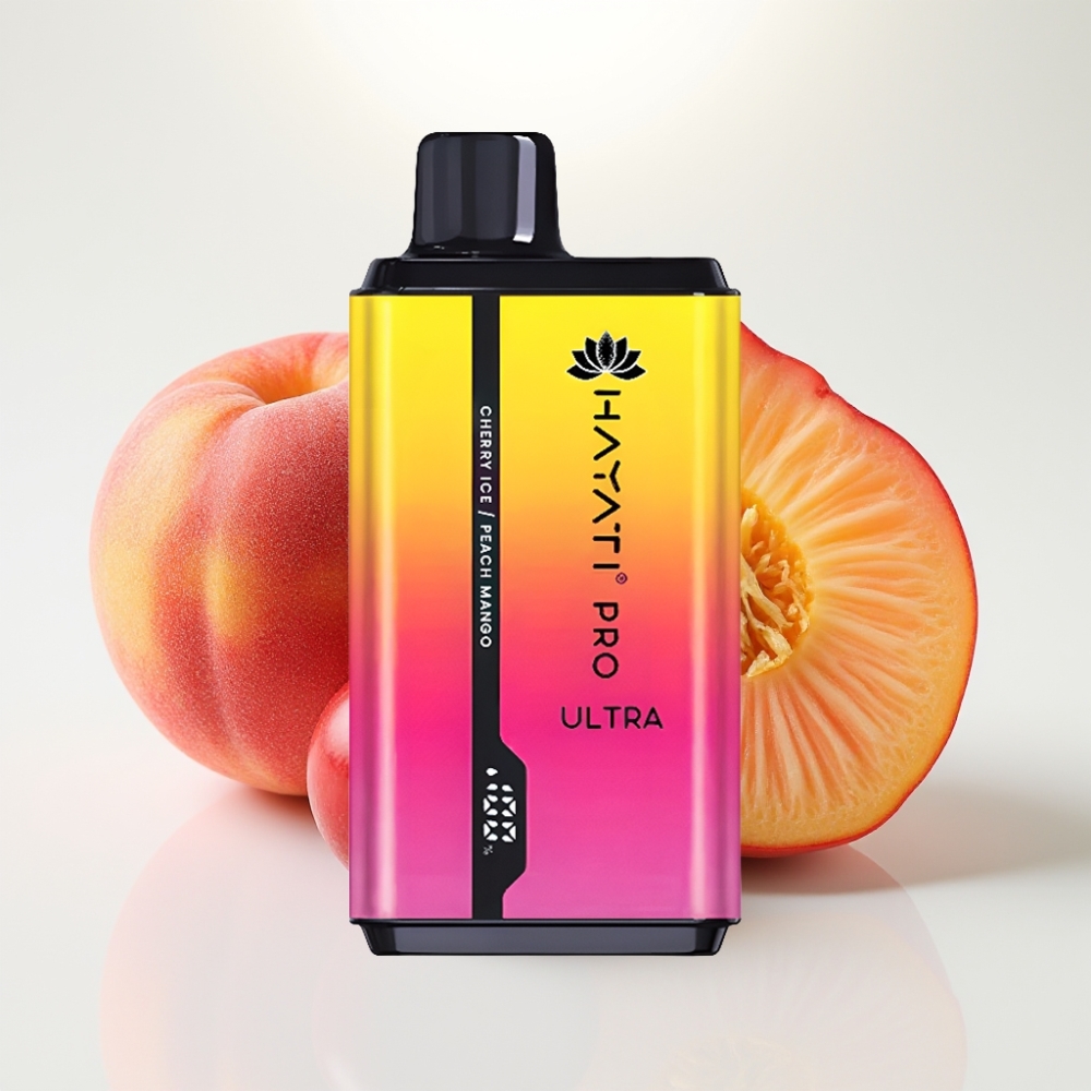 Hayati Pro Ultra 15000 Puffs Cherry Ice Peach Mango 2×12ml 2% 850mAh Hayati Pro Ultra 15000 Puffs Cherry Ice Peach Mango 2×12ml 2% 850mAh