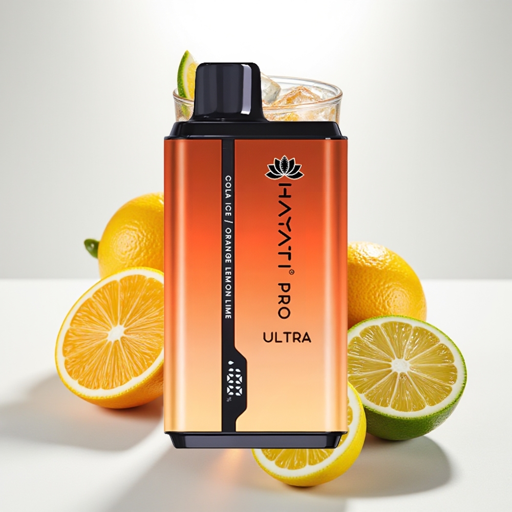 Hayati Pro Ultra 15000 Puffs – Cola Ice, Pomaranč, Citrón & Lime, 850mAh, 2×12ml, 2%